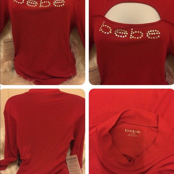 Bebe Limited Edition Cut Rhinestone Top NWT - Picture 3 of 3